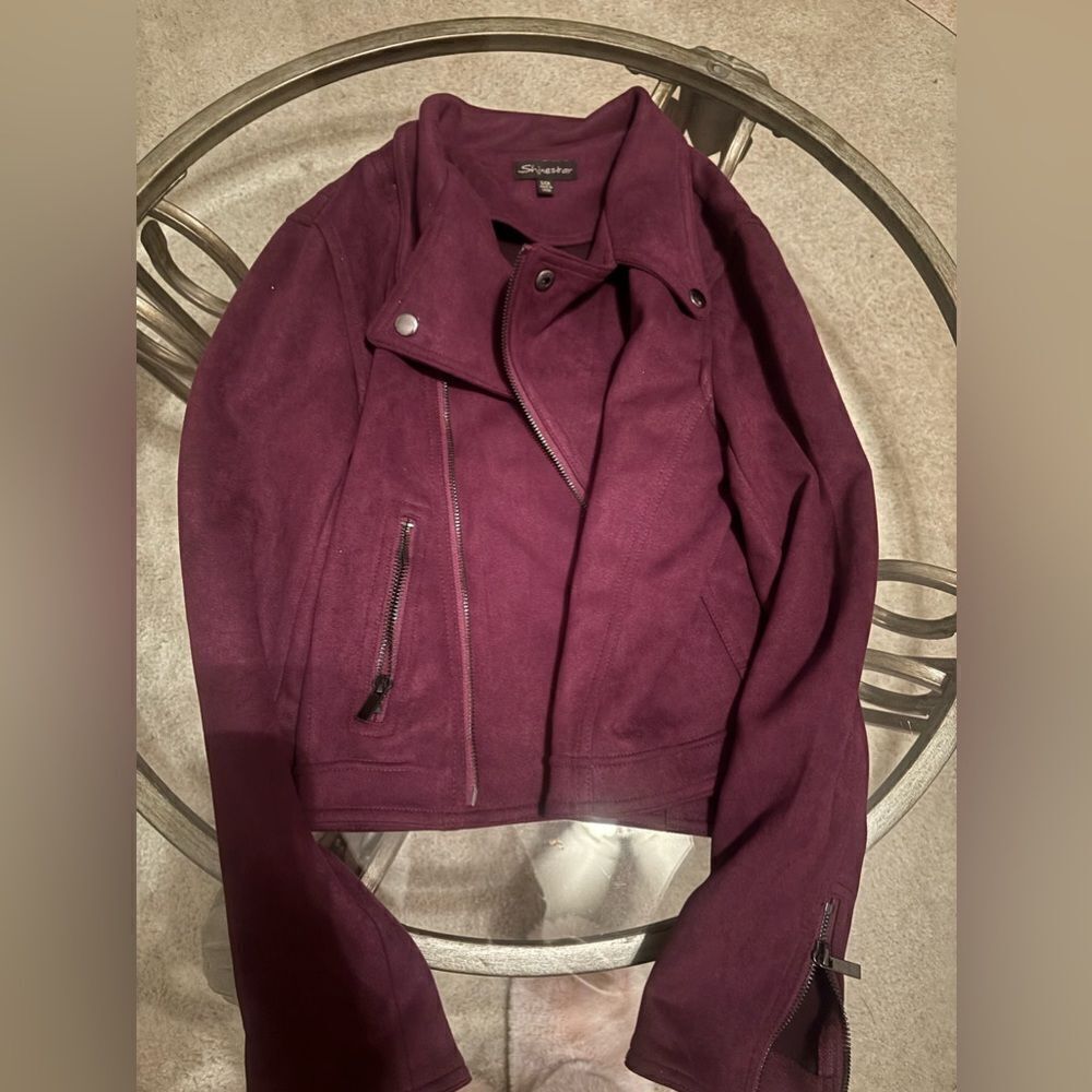 Shinestar Zip up Soft Blazer Jacket